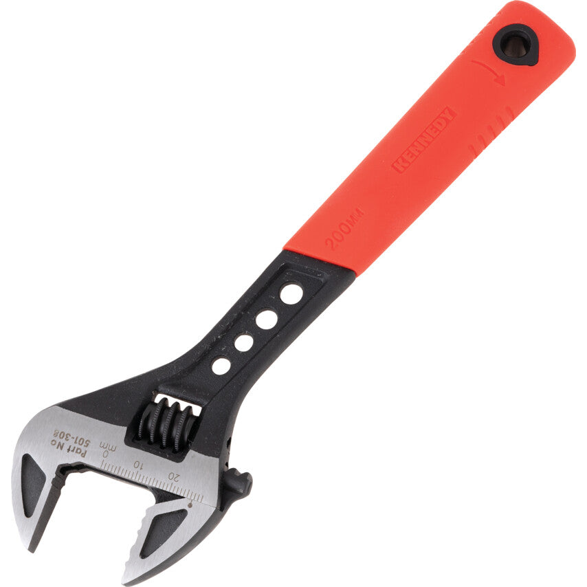 200mm/8" SOFT GRIP PHOSPHATEADJUSTABLE WRENCH