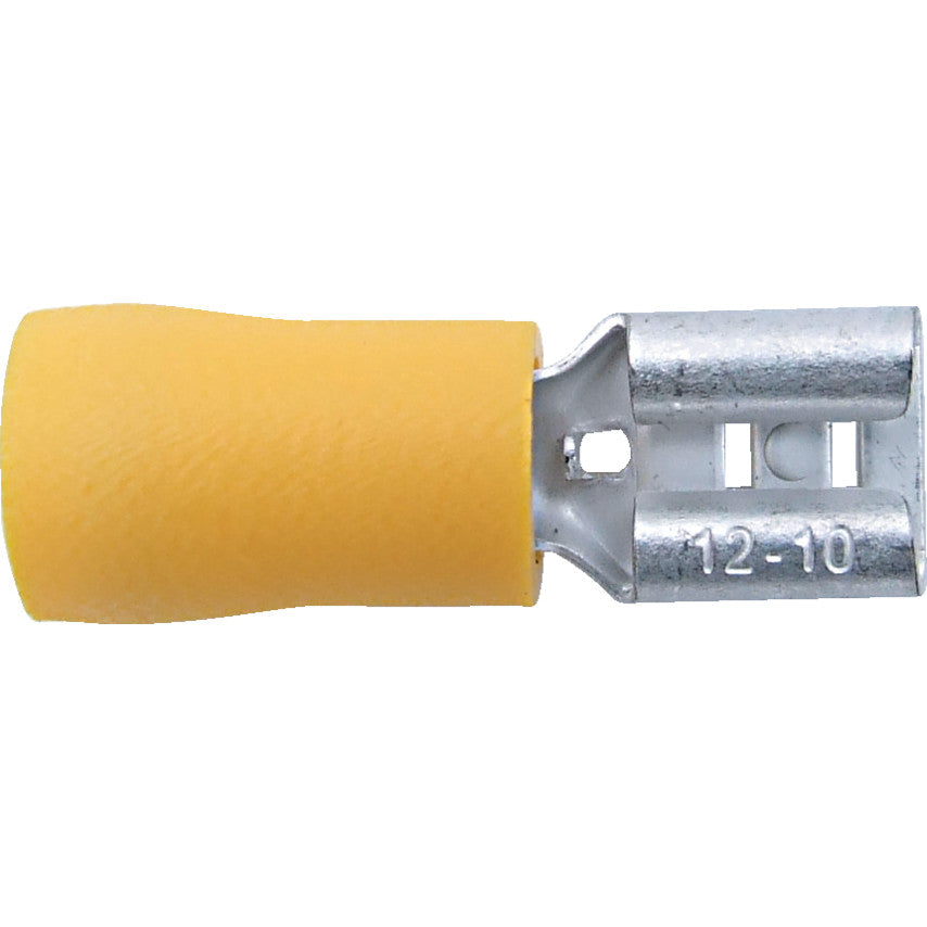 6.30mm WIDE YELLOW FEMALE PUSH-ON(PK-100)