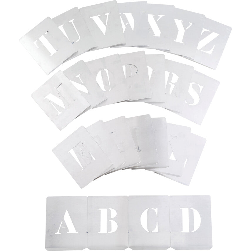 70mm (SET OF 26) STEEL STENCILLETTERS