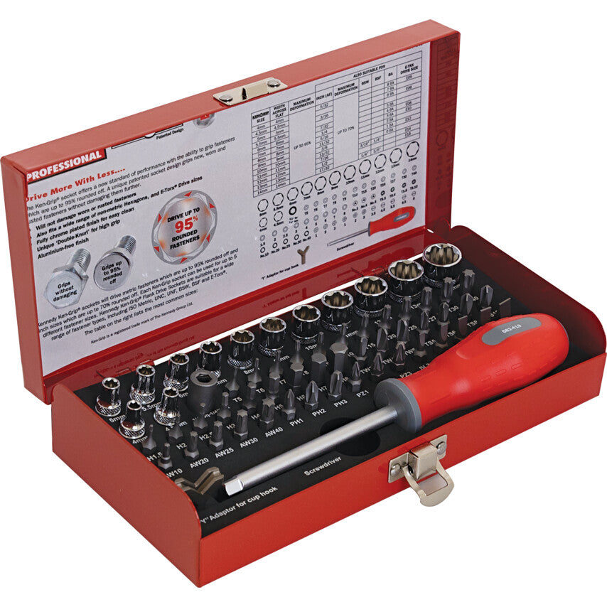 60PC KENGRIP MECHANICS BIT SET