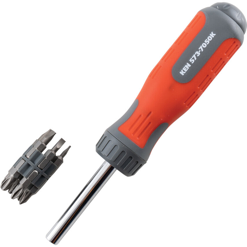 1/4" HEX BIT RATCHET DRIVER SETC/W 10 BITS