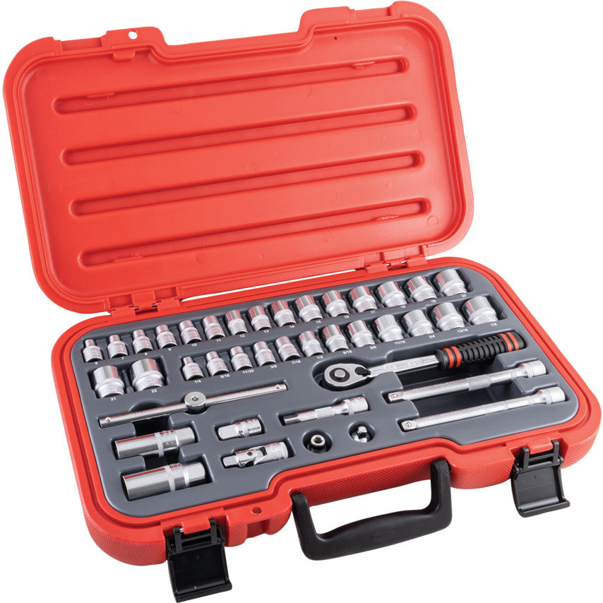 METRIC/AF 40PC 3/8" SQ DRSOCKET SET