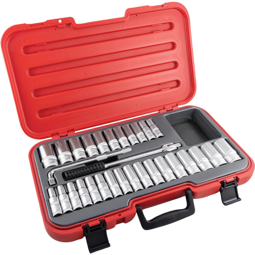 MET/AF DEEP SOCKET SET 30PC 1/2"SQ DR