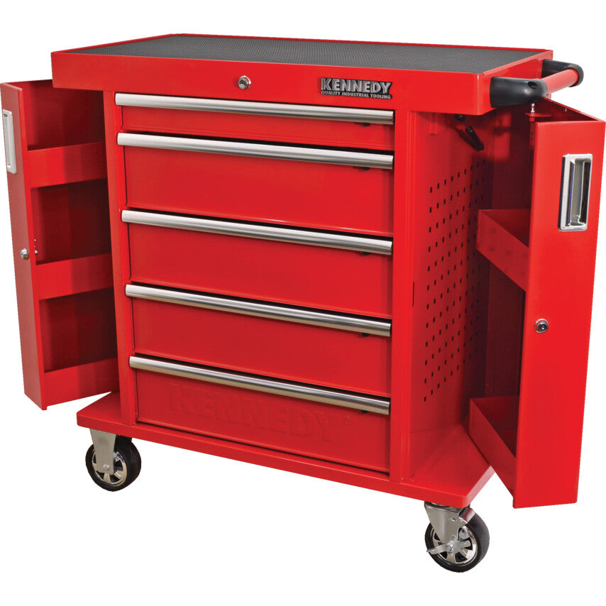RED-36" 5 DRAWER ROLLER CABINET