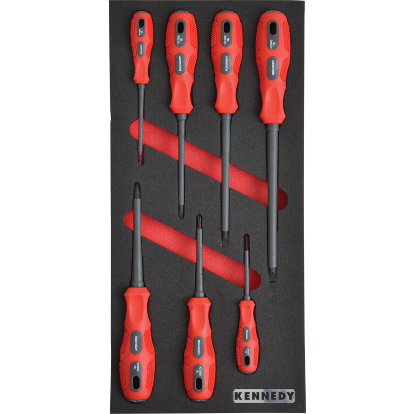 7PCE VDE DUAL GRIP SCREWDRIVERSET WITH FOAM M1832