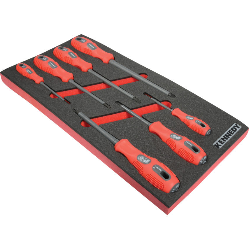 7PCE VDE DUAL GRIP SCREWDRIVERSET WITH FOAM T0691