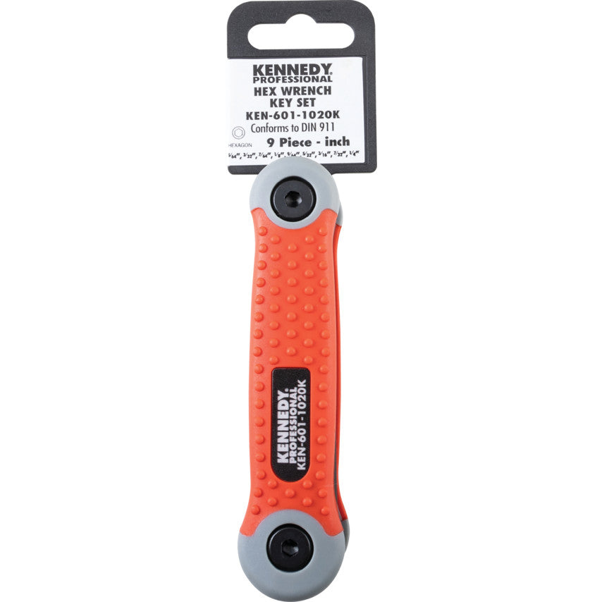 5/64"-1/4" PRO-TORQ HEX WRENCHSET ON CLIP (9-PCE)