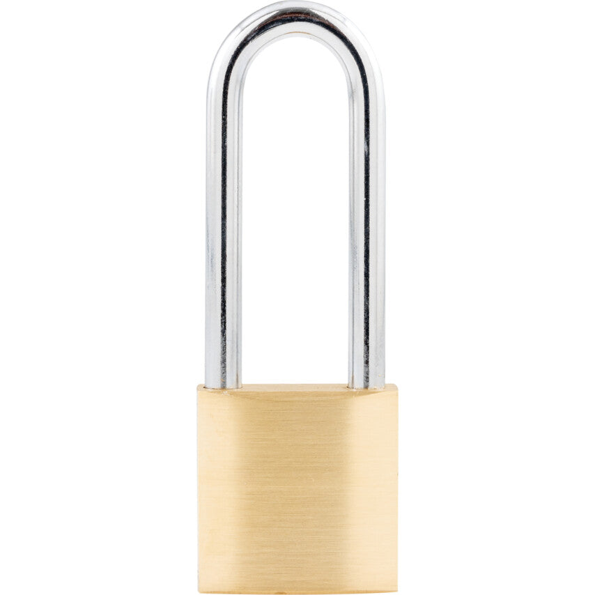 30mm STD BRASS PADLOCK LONG HDNSKLE