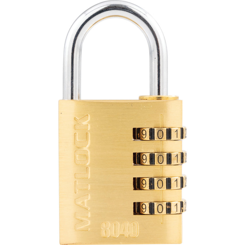 40mm BRASS COMBINATION PADLOCK 4DIALS