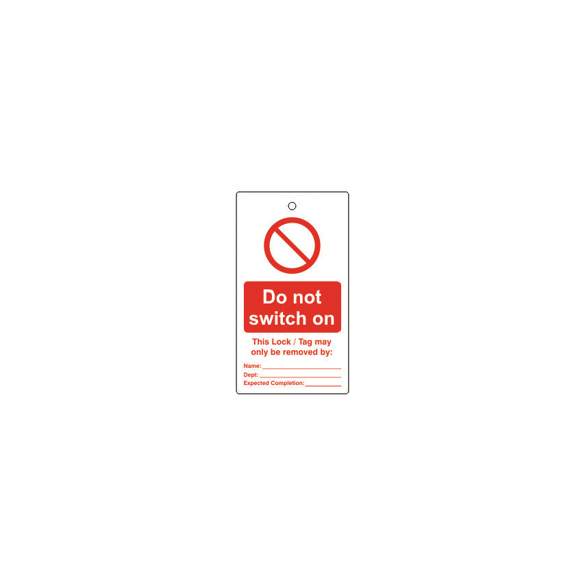 LOCKOUT TAGS - DO NOT SWITCH ON -S/SIDED PK10 รหัส MTL9508940K