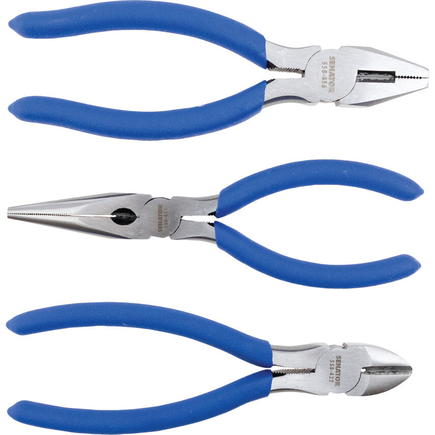 160mm CV PLIER SET 3-PCESATIN FINISH