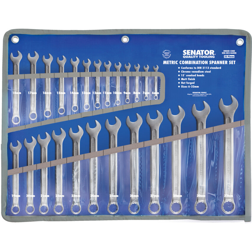6-32mm CV COMBINATION SPANNER SET25PC