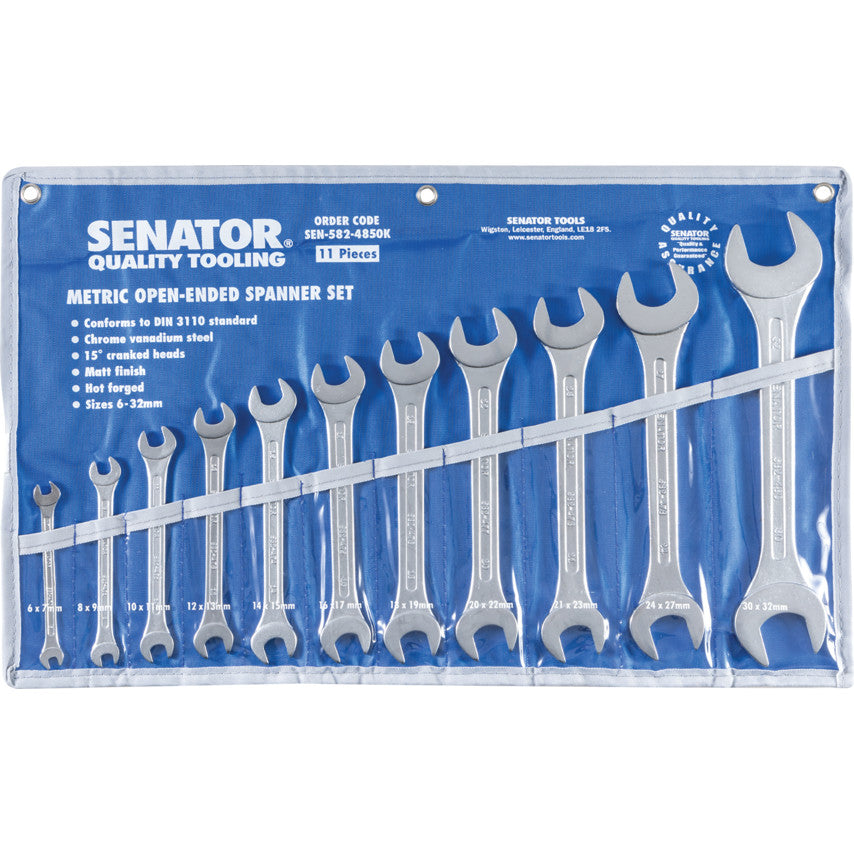 6-32mm CH/VANADIUM O/E SPANNER SET (11PC)