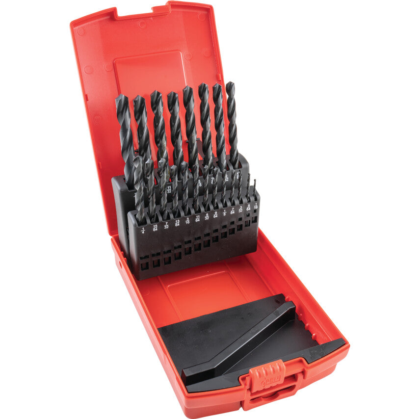 SET OF 21 HSS DRILLS 1/16-3/8" x 1/64" รหัส SHR0258720K