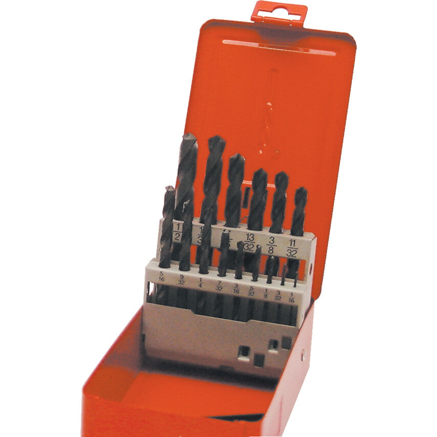 SET OF 15 HSS DRILLS 1/16-1/2" x 1/32" รหัส SHR0258840K
