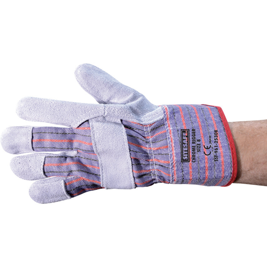 CONTRACTORS STANDARD CHROMERIGGER GLOVES SZ 8 รหัส SSF9612530K