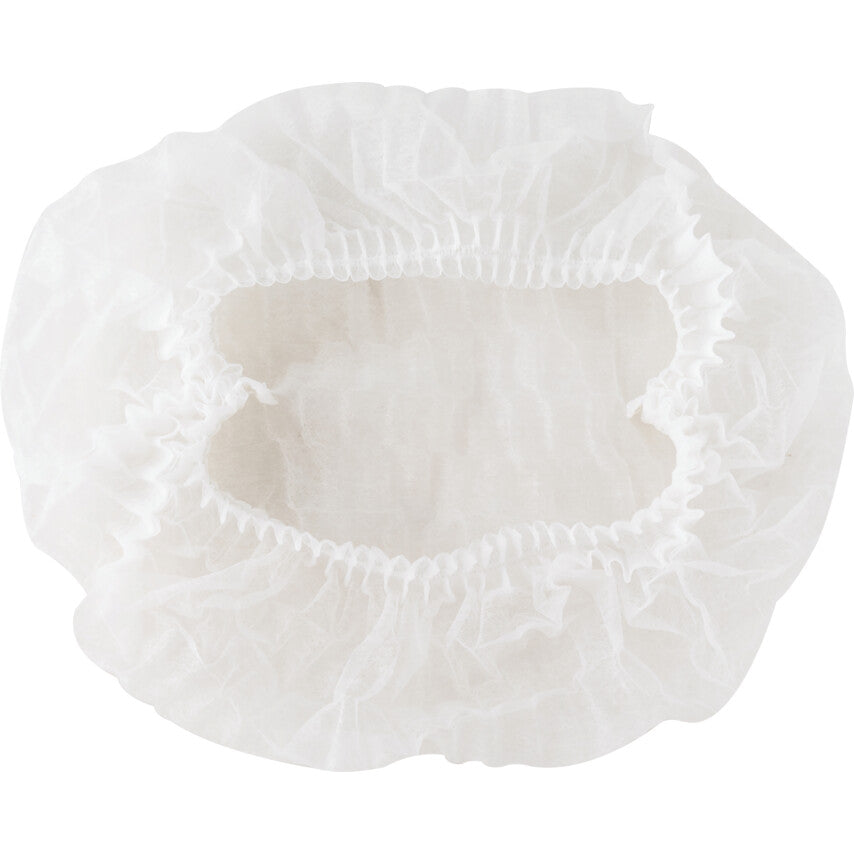 DISPOSABLE MOB CAP WHITE21" DBL ELASTIC (PK-100)