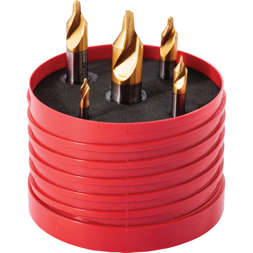 5 - 12.5 มิล HSS CENTRE DRILL SET Tin TIPPED 5PC