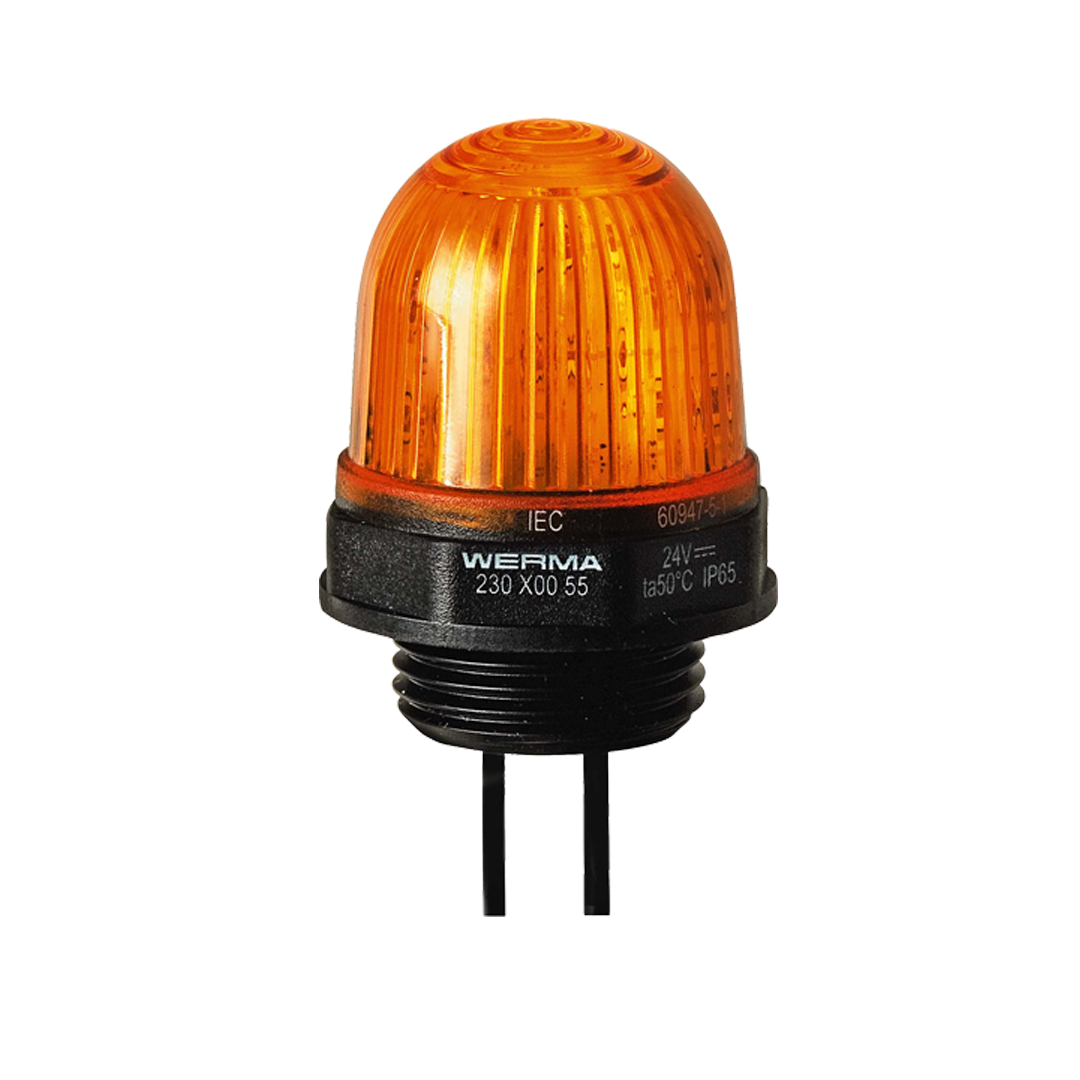 Signal and traffic lights WERMA รุ่น Micro Installation Beacons Micro LED Installation Beacon 12VDC YE 230.300.54 ไฟสัญญาณ