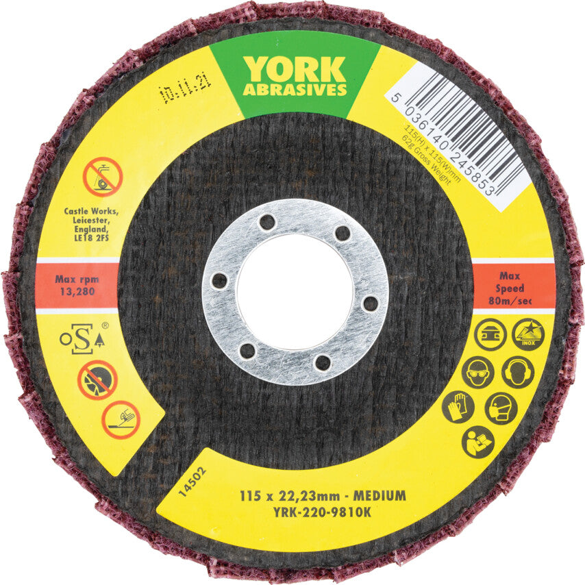 115x22.23mm NON WOVEN FLAP DISC MEDIUM รหัส YRK2209810K