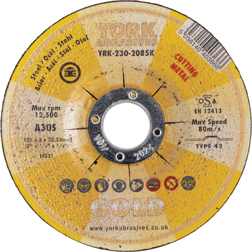 125x3x22.23mm A30S DPC CUTTINGDISC รหัส YRK2302085K
