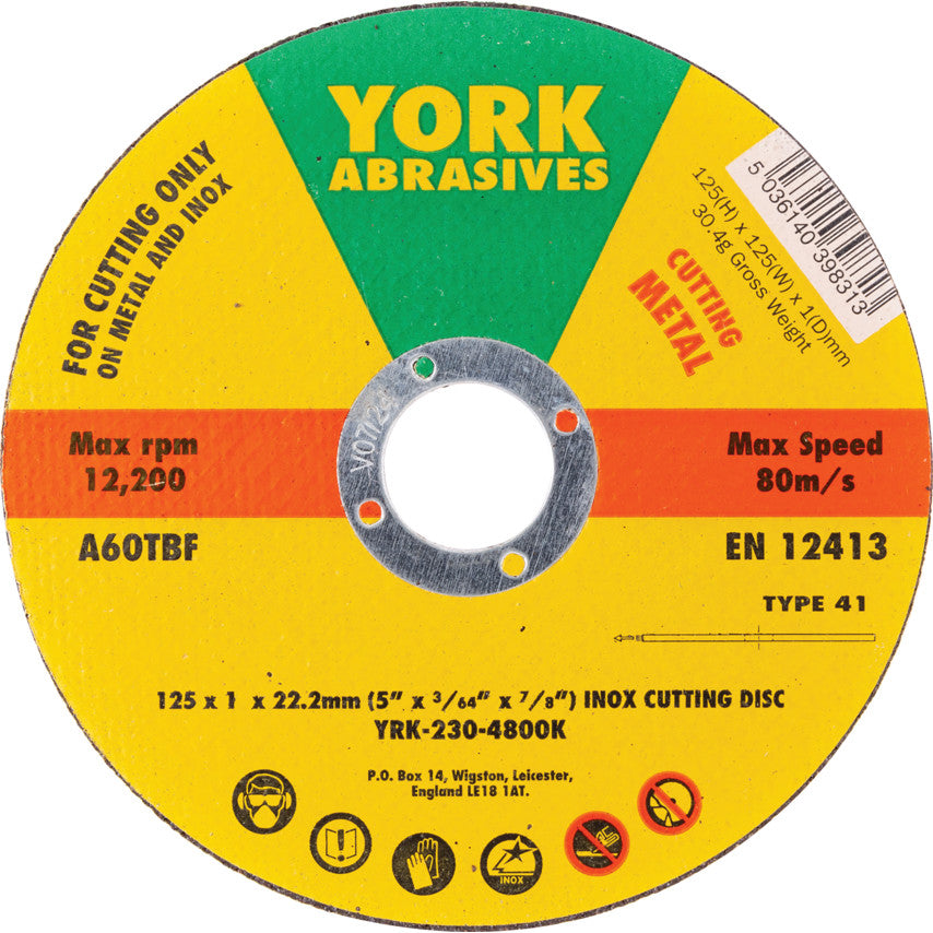 125x1x22.23 มิล A60TBF INOXCUTTING DISC,T41