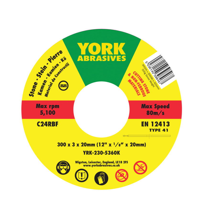 300x3x20mm C24RBF FLAT CUTTING DISC T41 รหัส YRK2305360K