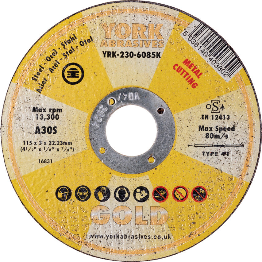230x3x22.23mm A30S FLAT CUTTINGDISC รหัส YRK2308085K