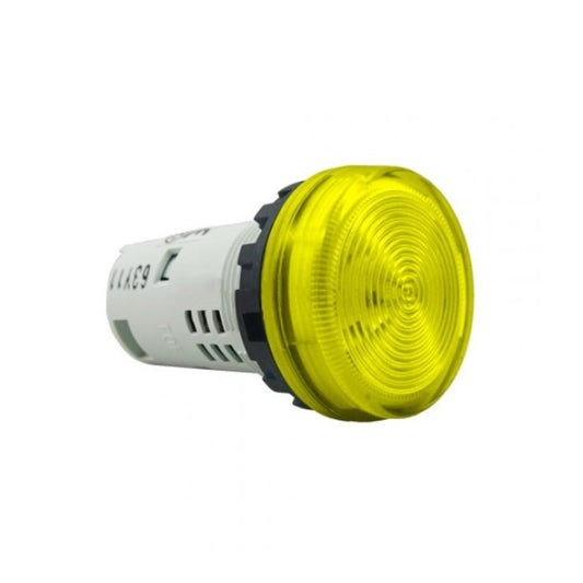 Pilot Lamp IDEC 220V, 22 mm รุ่น LED YW1P1UQM3 ไพลอตแลมป์ สีเหลือง
