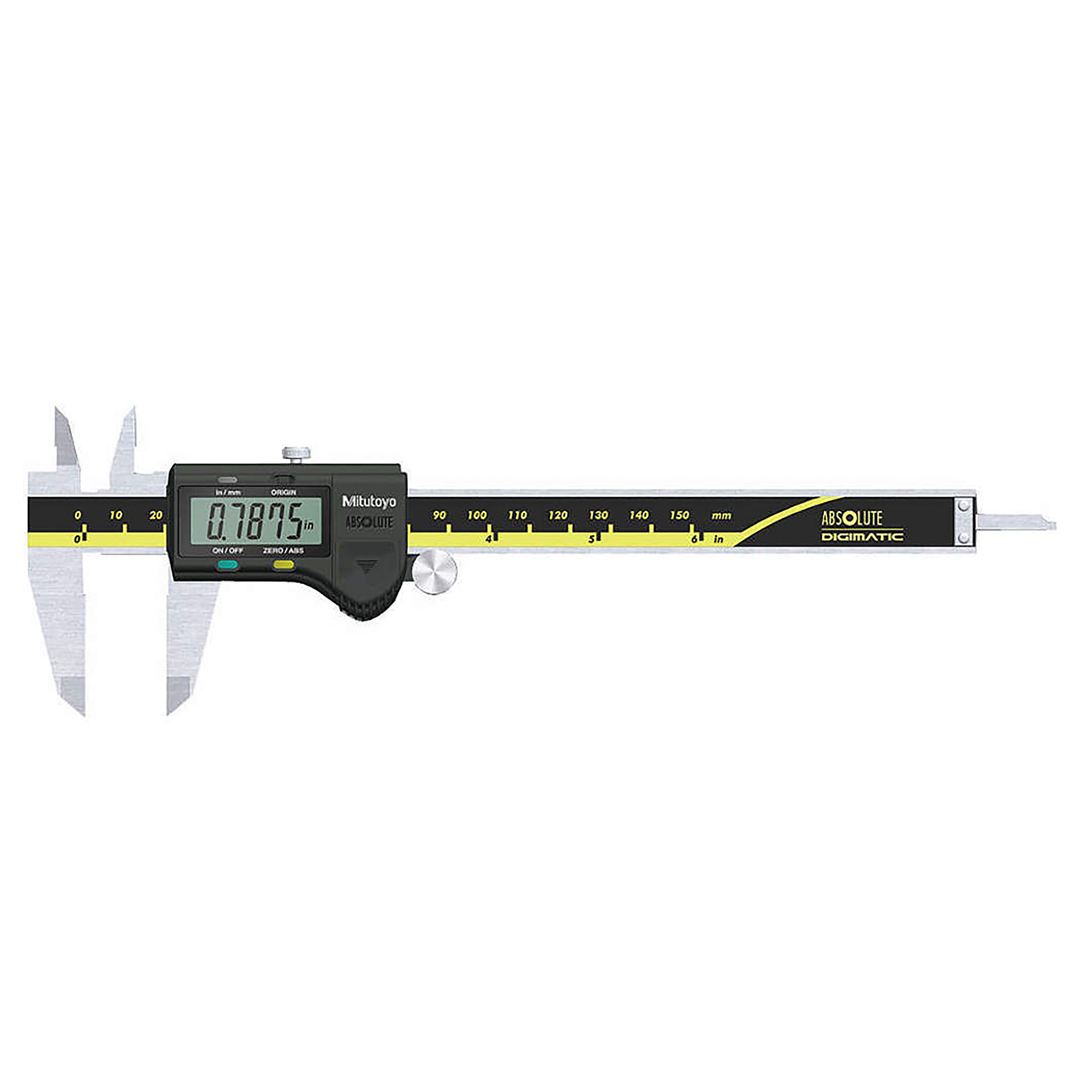 Mitutoyo Calipers Digital ABS AOS Caliper Inch/Metric, 0-8 Inch, Blade, Thumb R., Outp. Code  500-172-30