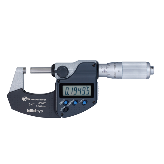ไมโครมิเตอร์ Mitutoyo Series 293 Coolant Proof IP65 Micrometer, Inch/Metric with Friction ThimbleCode293-335-30