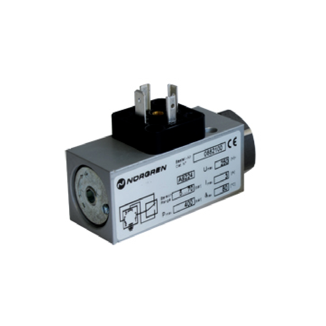Norgren 18D Electro-mechanical hydraulic pressure switch, flange, 25-250 bar 882219