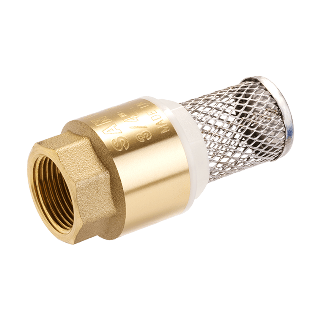 JK สปริงฟุตวาล์วทองเหลือง Spring Foot Valve Brass รุ่น FV-B3 1.1/4" รหัส JK-FVB3-F-114