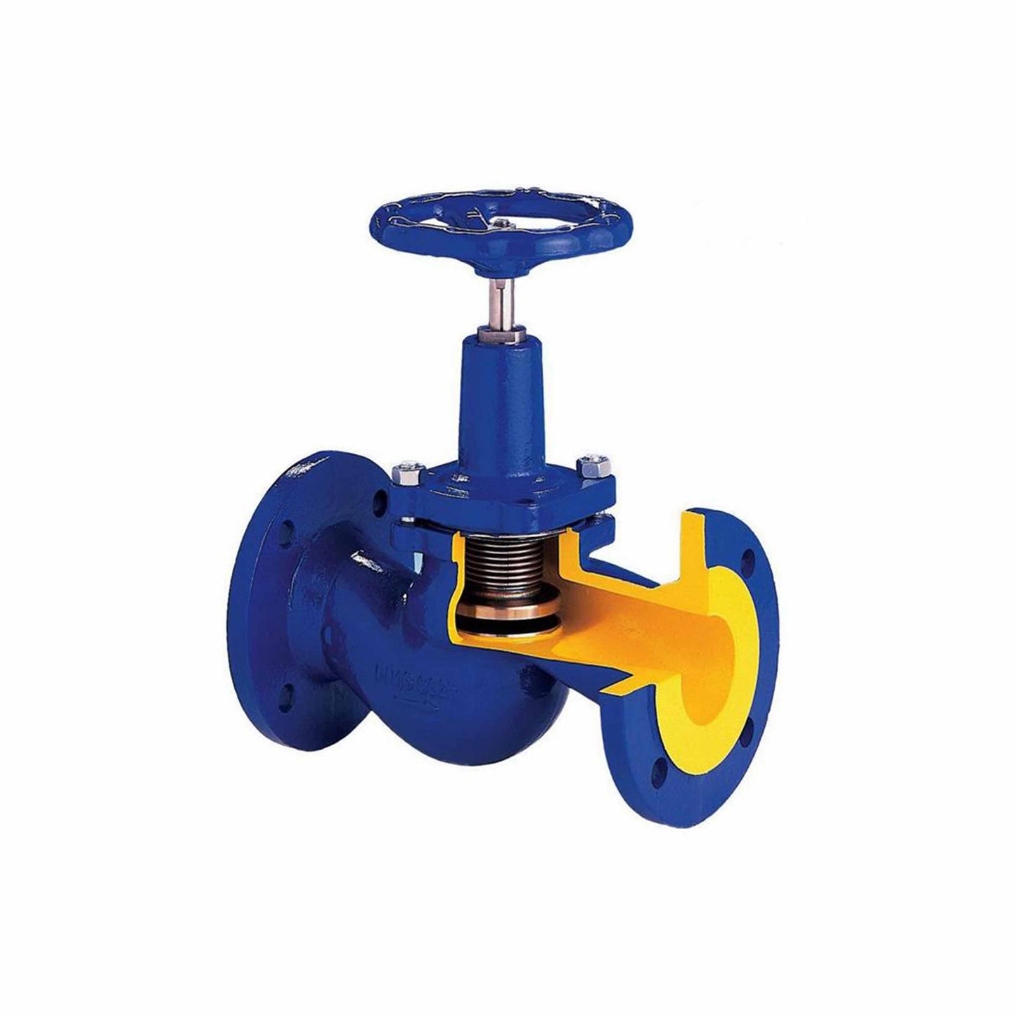 Globe valve โกลบวาล์วซีลหน้าแปลน Zetkama valve PN25 DN20 3/4นิ้ว Model 215