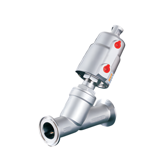 วาล์ว ESG Tri-clamp Ends Angle Seat Valve DN65 Square opening Actuator (mm) 90AL