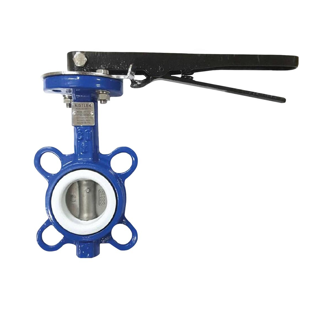 KISTLER วาล์วปีกผีเสื้อเหล็กหล่อ Handle Butterfly Valve Cast Iron ; Seat PTFE 4 นิ้ว