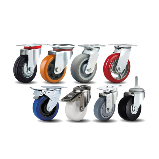 ล้อโพลียูรีเทนBRAKED SWIVEL BOLT HOLE 125 มิล ATLAS WORKHOLDERS