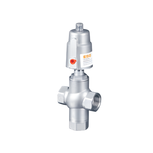 วาล์ว ESG Three Way Angle Seat Valve Thread type DN25 Actuator (mm) 50