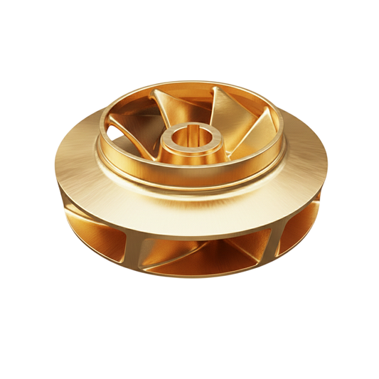 ใบพัดปั๊มน้ำทองเหลือง Impeller ขนาดเส้นผ่าศูนย์กลาง 212 mm. หนา 80.2 mm. จำนวน 7 ใบพัด