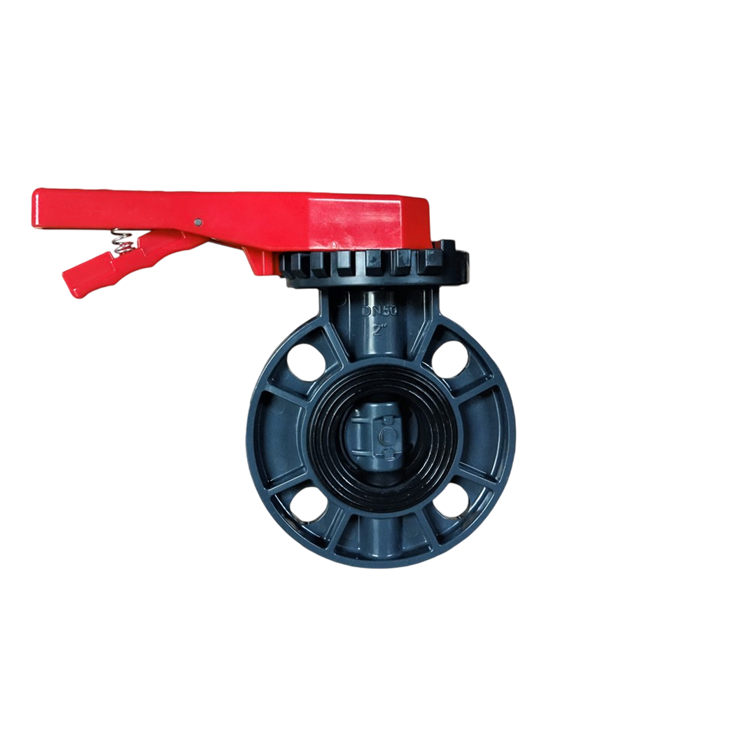 CENIT บัตเตอร์ฟลายวาล์วยูพีวีซี Butterfly Valve uPVC Handle Typeขนาด 5 นิ้ว CN-BTV-H-500