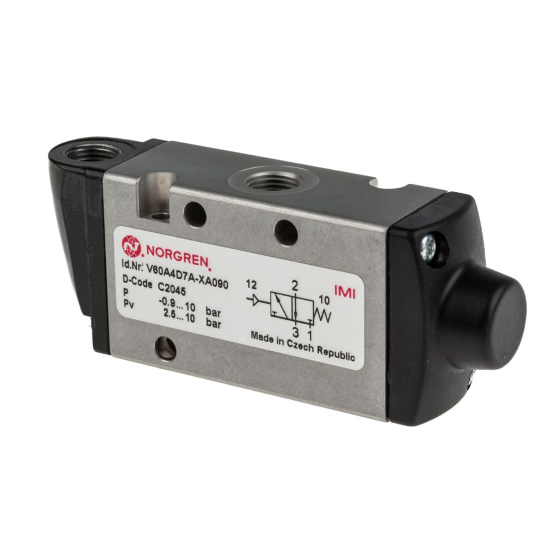 Norgren 3/2 Pneumatic Solenoid Valve Pilot/Spring G 1/8 V60 Series Code V60A4D7A-XA090