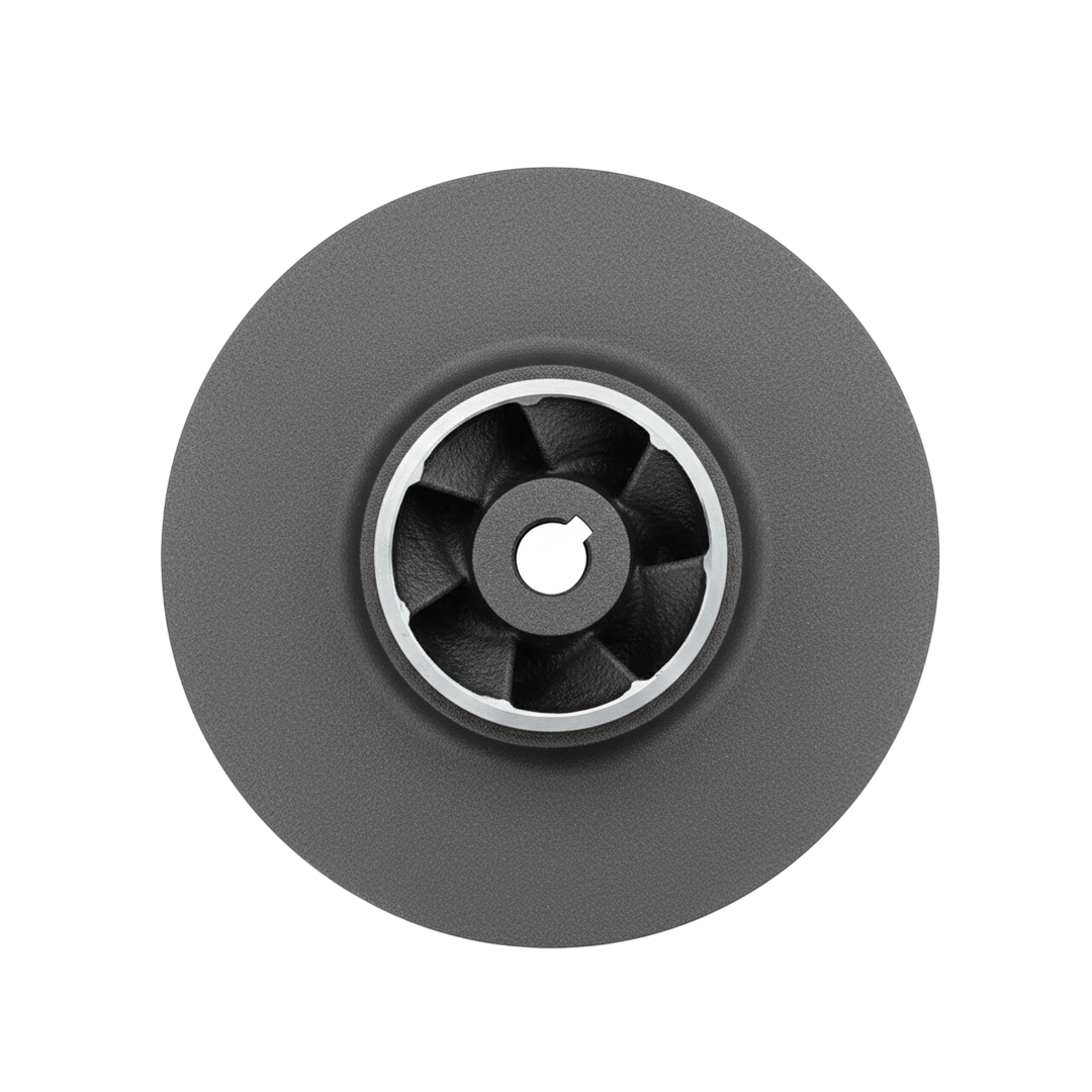 ใบพัดปั๊มน้ำเหล็ก Impeller ขนาดเส้นผ่าศูนย์กลาง 325 mm. หนา 82 mm. จำนวน 7 ใบพัด.
