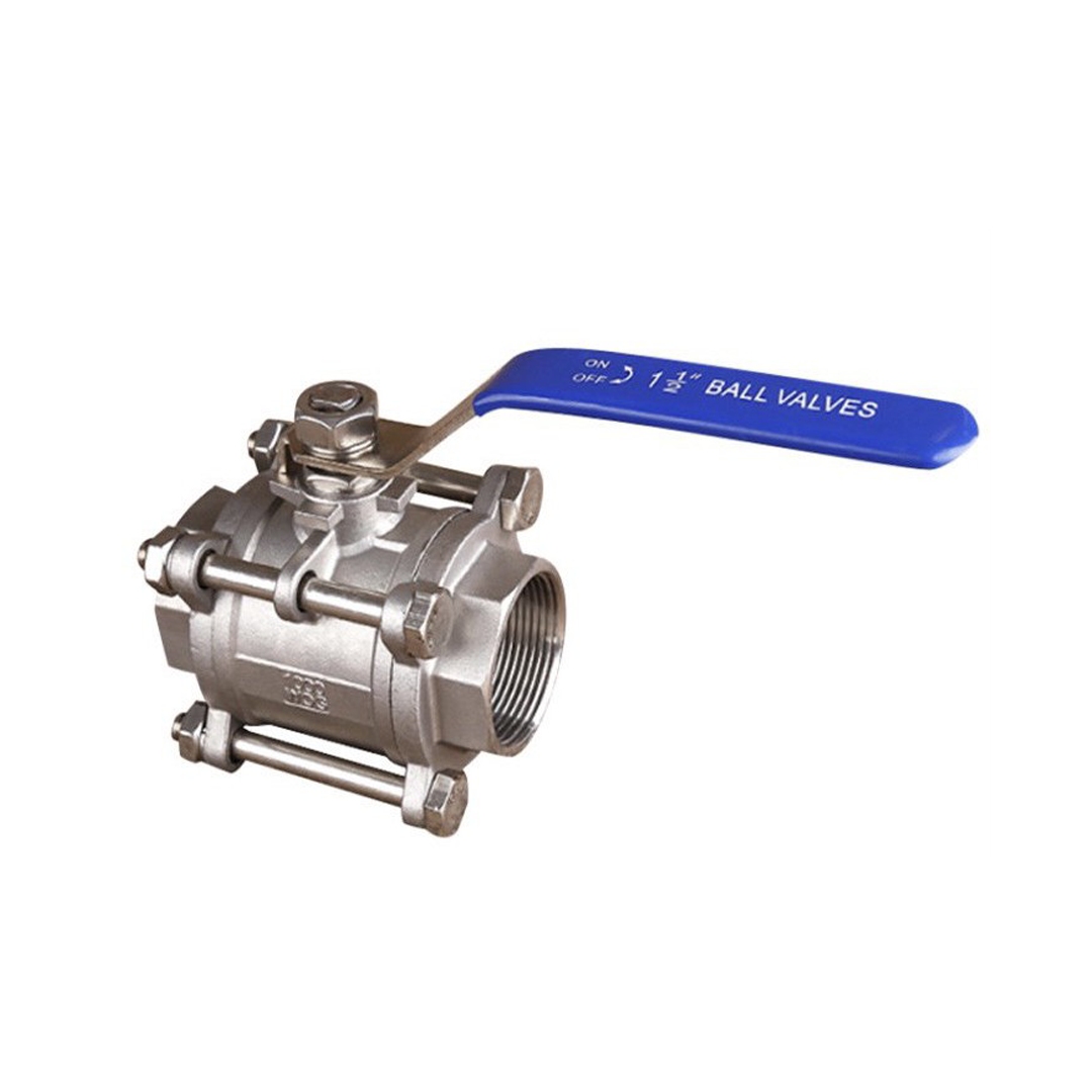 JK บอลวาล์วสแตนเลส 3 PC Ball Valve Stainless รุ่น B-3SS : 1,000 Psi 1.1/2" รหัส JK-BV3SS-F-112