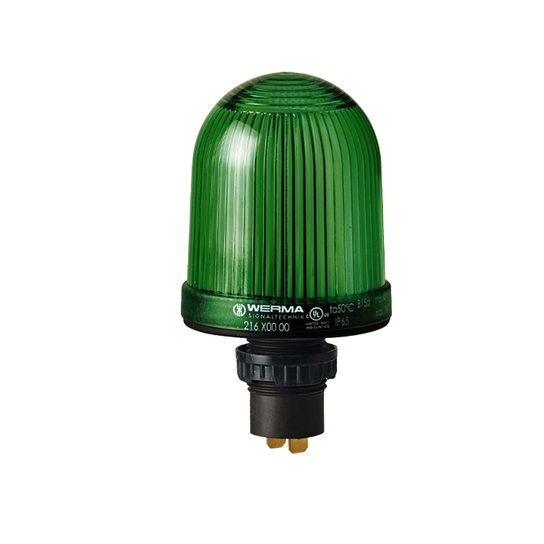 Signal and traffic lights WERMA รุ่น EvoSIGNAL Mini-Midi-Maxi Signal Beacons Permanent Beacon EM 12-48VAC/DC GN 216.200.00 ไฟสัญญาณ