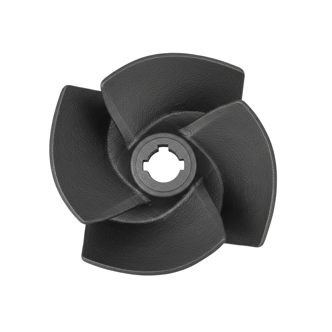 ใบพัดปั๊มน้ำเหล็ก Impeller ขนาดเส้นผ่าศูนย์กลาง 215 mm. เส้นผ่านศูนย์กลางใน 50 mm. จำนวน 4 ใบพัด