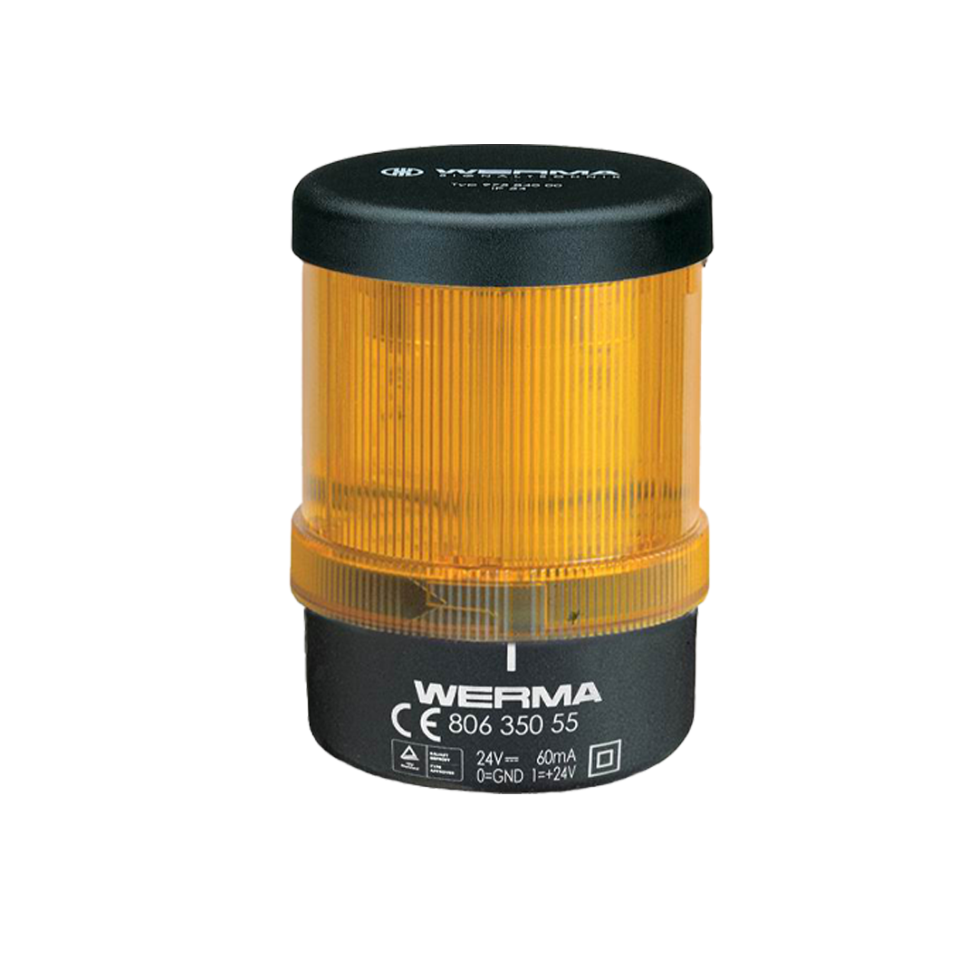 Signal and Traffic Lights WERMA รุ่น Monitorable Beacon Monit. LED Beacon BWM 24VDC YE 806.350.55 ไฟสัญญาณ สีเหลือง