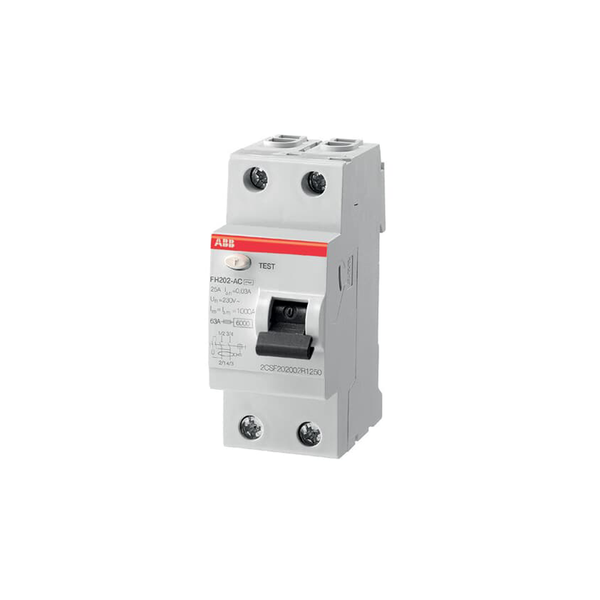 เบรกเกอร์ ABB อุปกรณ์ป้องกันไฟรั่วไฟดูด RCCB Type AC รหัสสินค้า FH202 AC-40/0.03