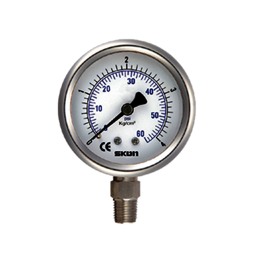 Pressure gauge skon เกจวัดแรงดันสแตนเลส Model 321-23 Szie 100 mm.