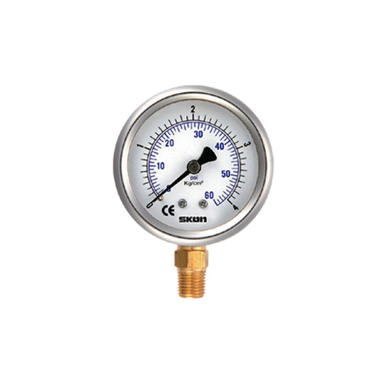 Pressure gauge skon เกจวัดแรงดันท่อบูร์ดองที่เติมสาร Model 121-21 Szie 40 mm.