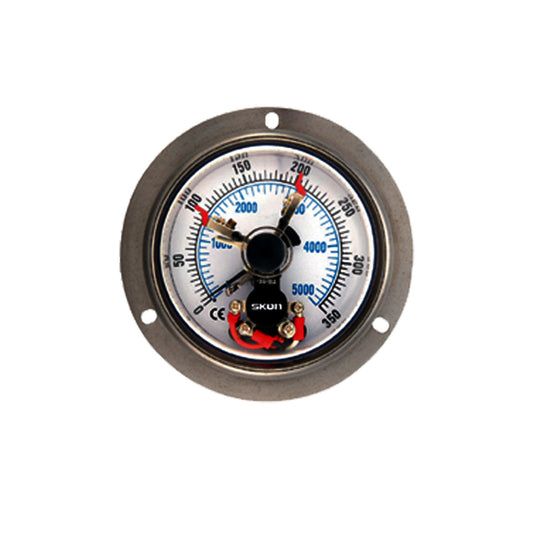 Pressure gauge skon เกจวัดแรงดันสแตนเลสทั้งหมดพร้อมหน้าสัมผัสแม่เหล็ก Model 455-23 Szie 40 mm.